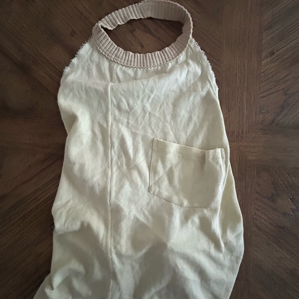 Free people Cream Sweater with Pocket